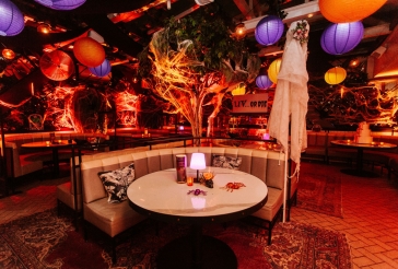 LED Halloween Inspired Ceiling Treatment