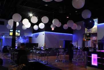 3' White Balloons on Ceiling