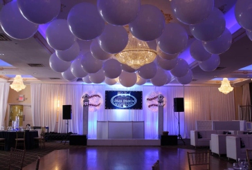 3' White Balloons on Ceiling