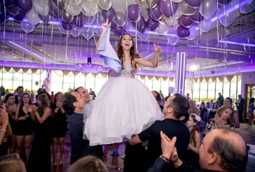 Lavender, Silver and White Ceiling Balloons