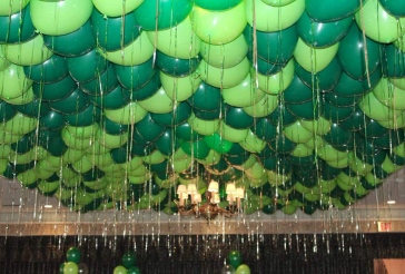 Green and Lime Ceiling Balloons