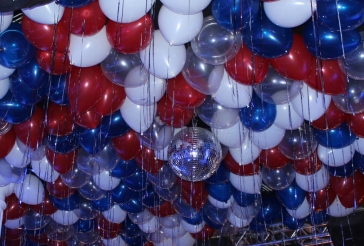 Red, White and Blue Ceiling Balloons