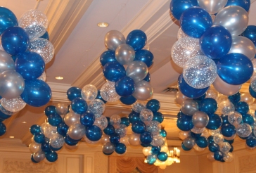 Balloon Clusters over Dance Floor