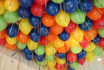 Bright Colored Ceiling Balloons