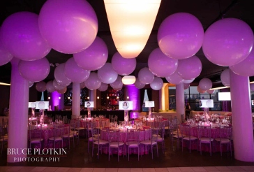 Large White Balloons on Ceiling