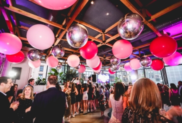 Shades of Pink Balloon Ceiling Treatment