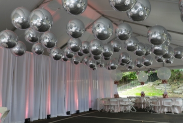 Silver Metallic Orbz Ceiling Treatment