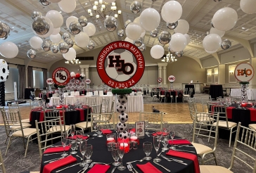 Silver and White Ceiling Balloons