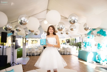 Balloons and Orbz Tent Ceiling Treatment