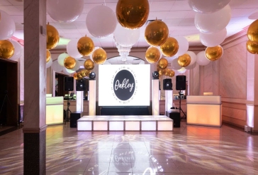 Ceiling Balloon Treatment Over Dance Floor