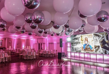 White and Silver Ceiling Balloons