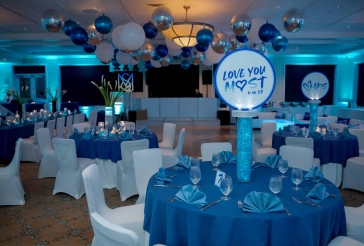 Shades of Blue Ceiling Treatment