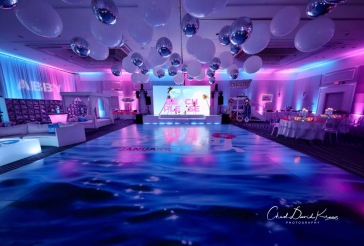 Tropical Themed Bat Mitzvah Ceiling