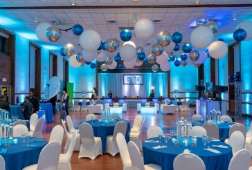 Blue Bat Mitzvah Event Decor