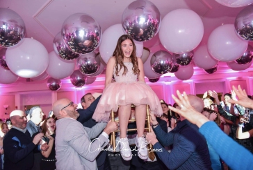 White and Silver Ceiling Balloons