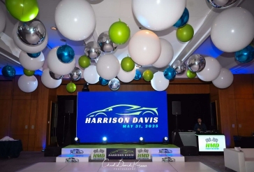 Green and Blue Ceiling Balloon