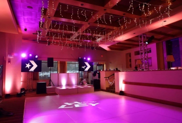 String Lights over Dance Floor