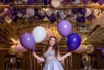 Purple and Lavender Ceiling Balloons