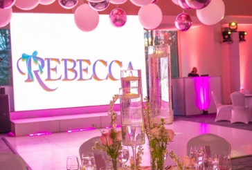 White and Pink Ceiling Orbs