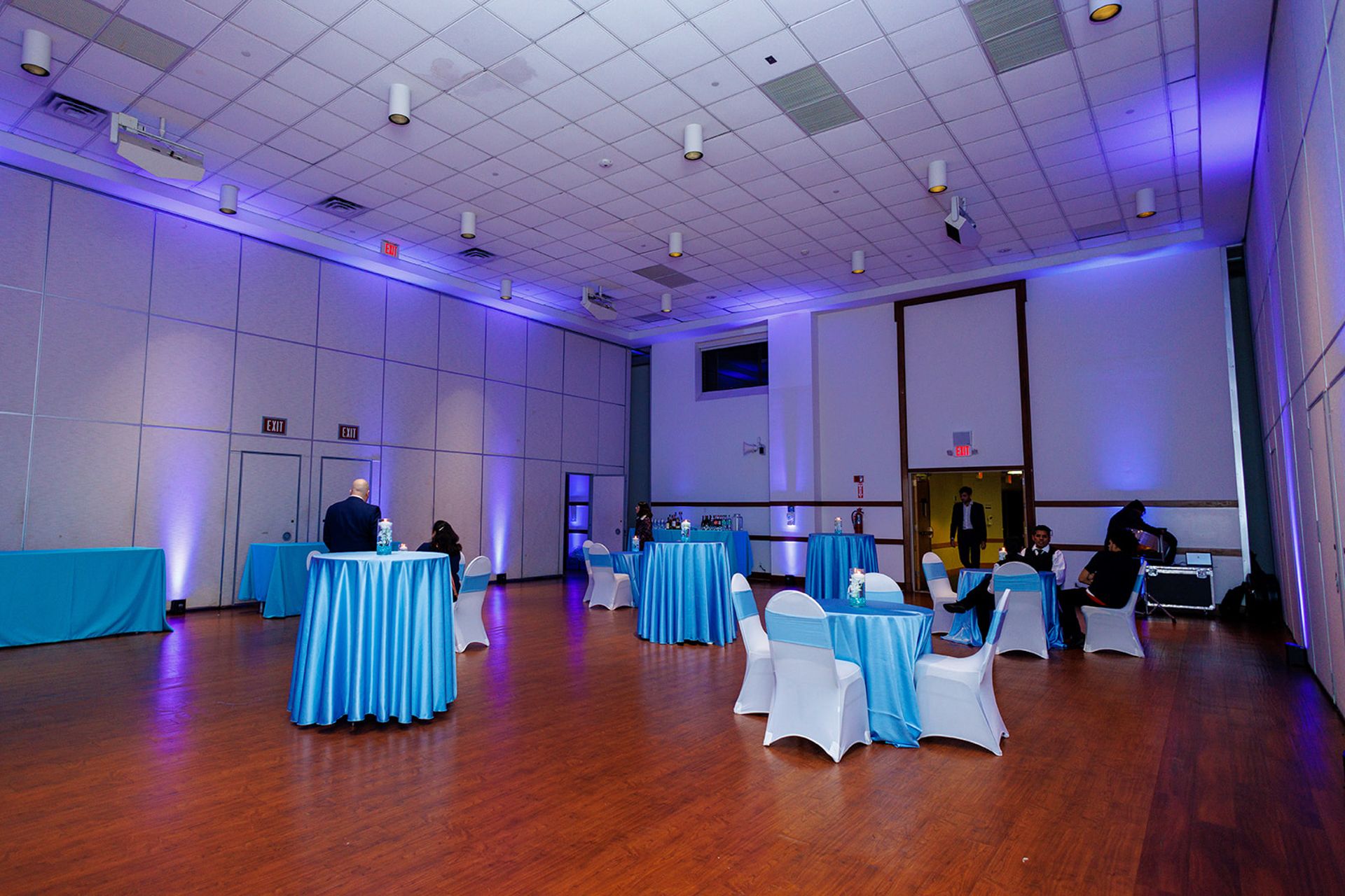 LED Orchid Centerpieces For a Beach Theme Bat Mitzvah at TIC