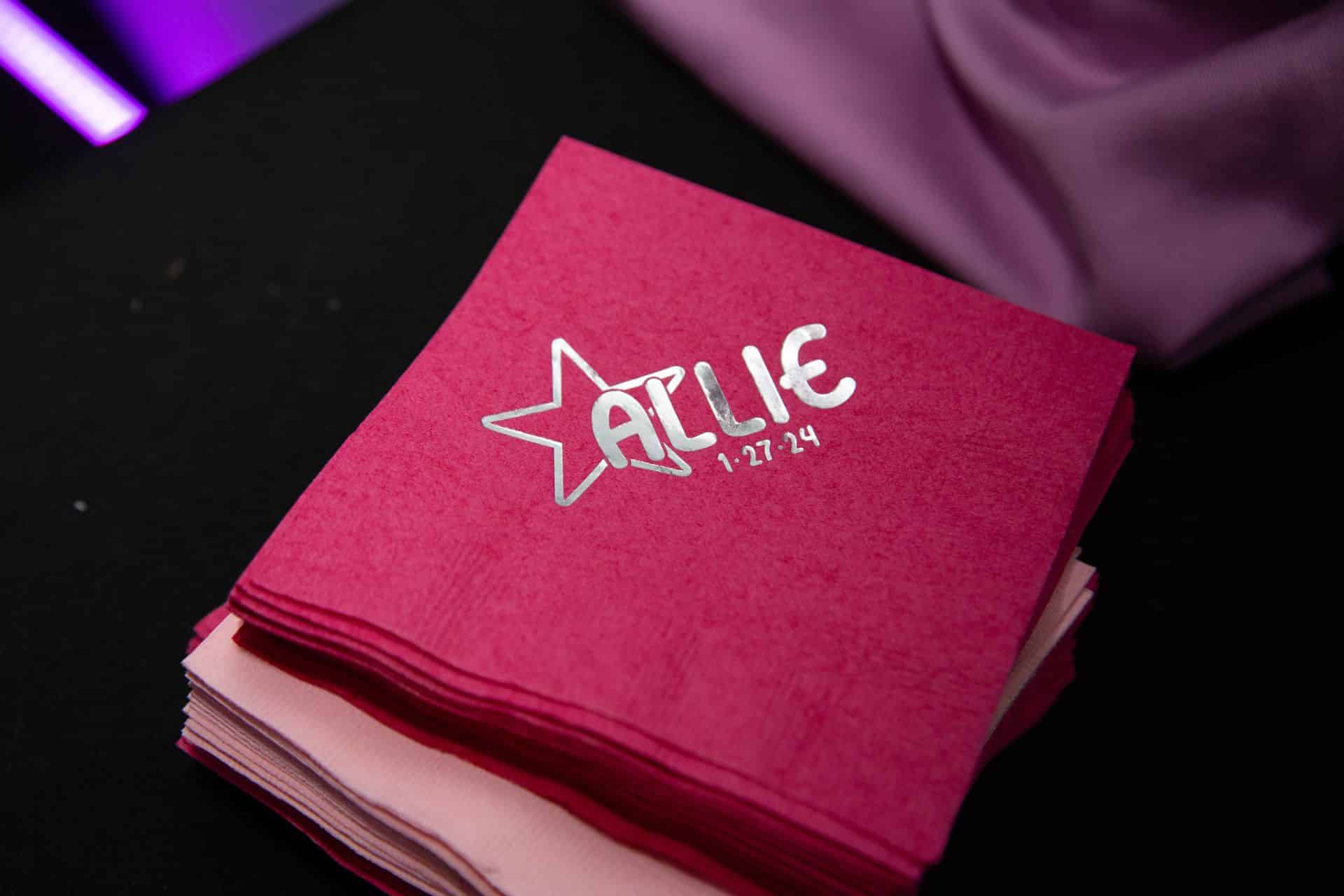 Custom Name Cocktail Napkins