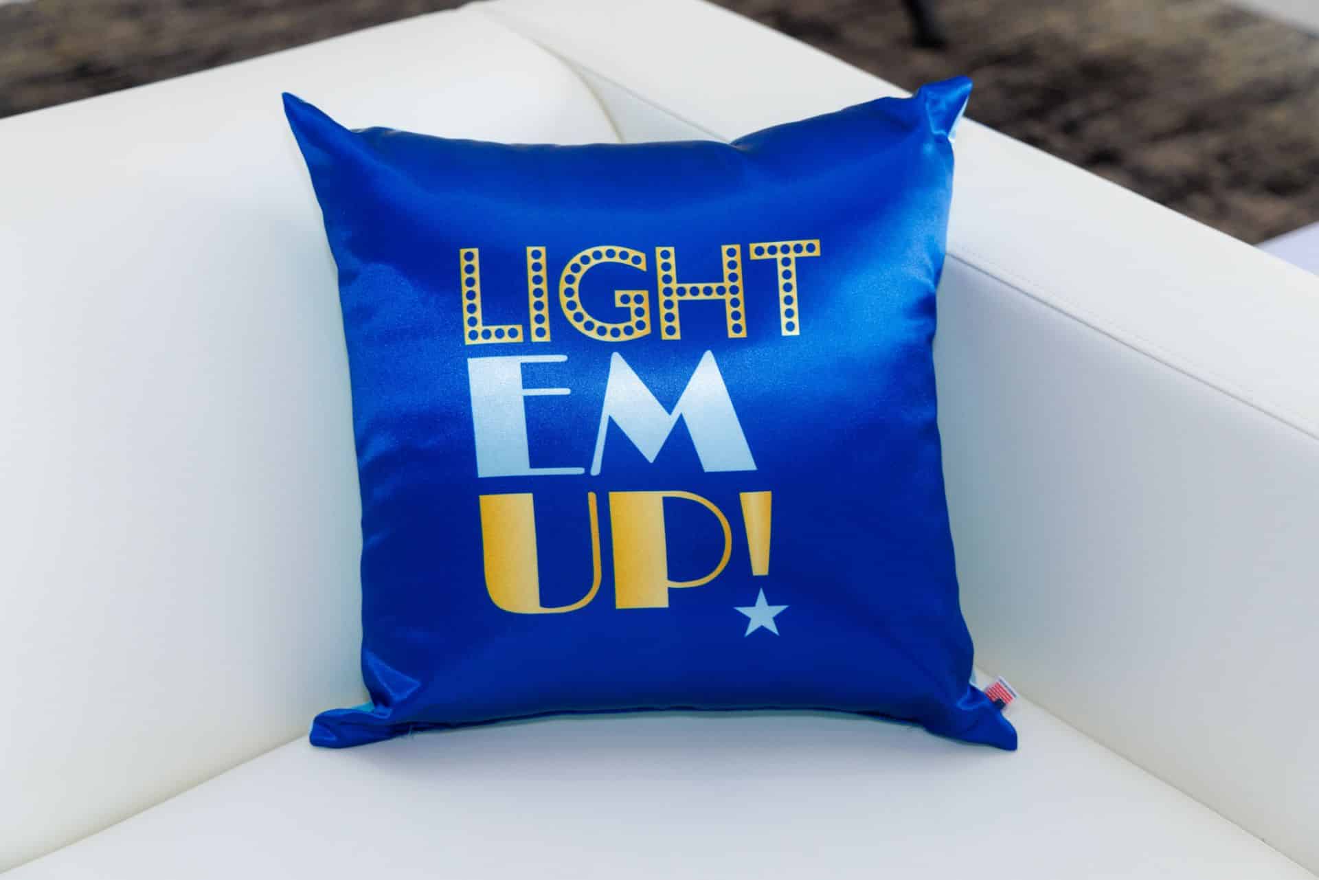 Custom Pillows for a Broadway Theme Bat Mitzvah