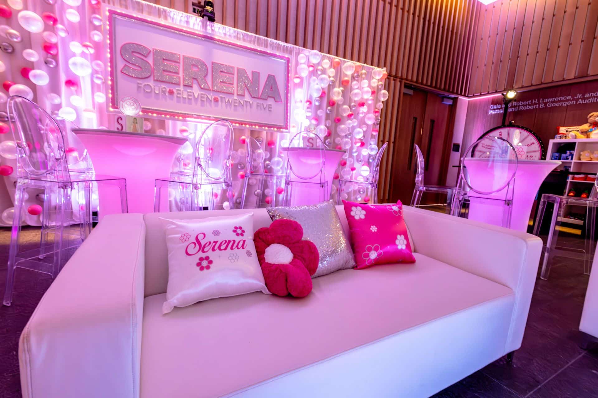 Custom Flower Theme Pillows for Bat Mitzvah