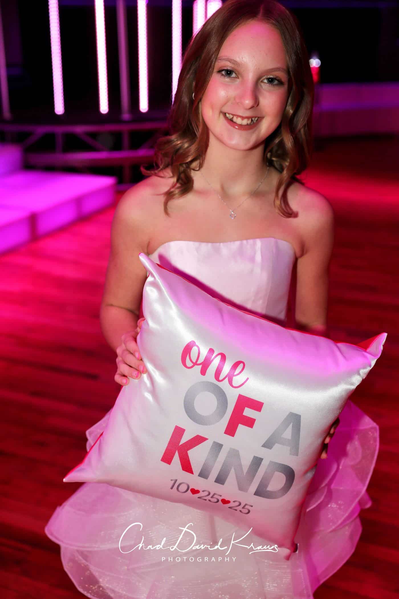 Custom White Logo Pillow