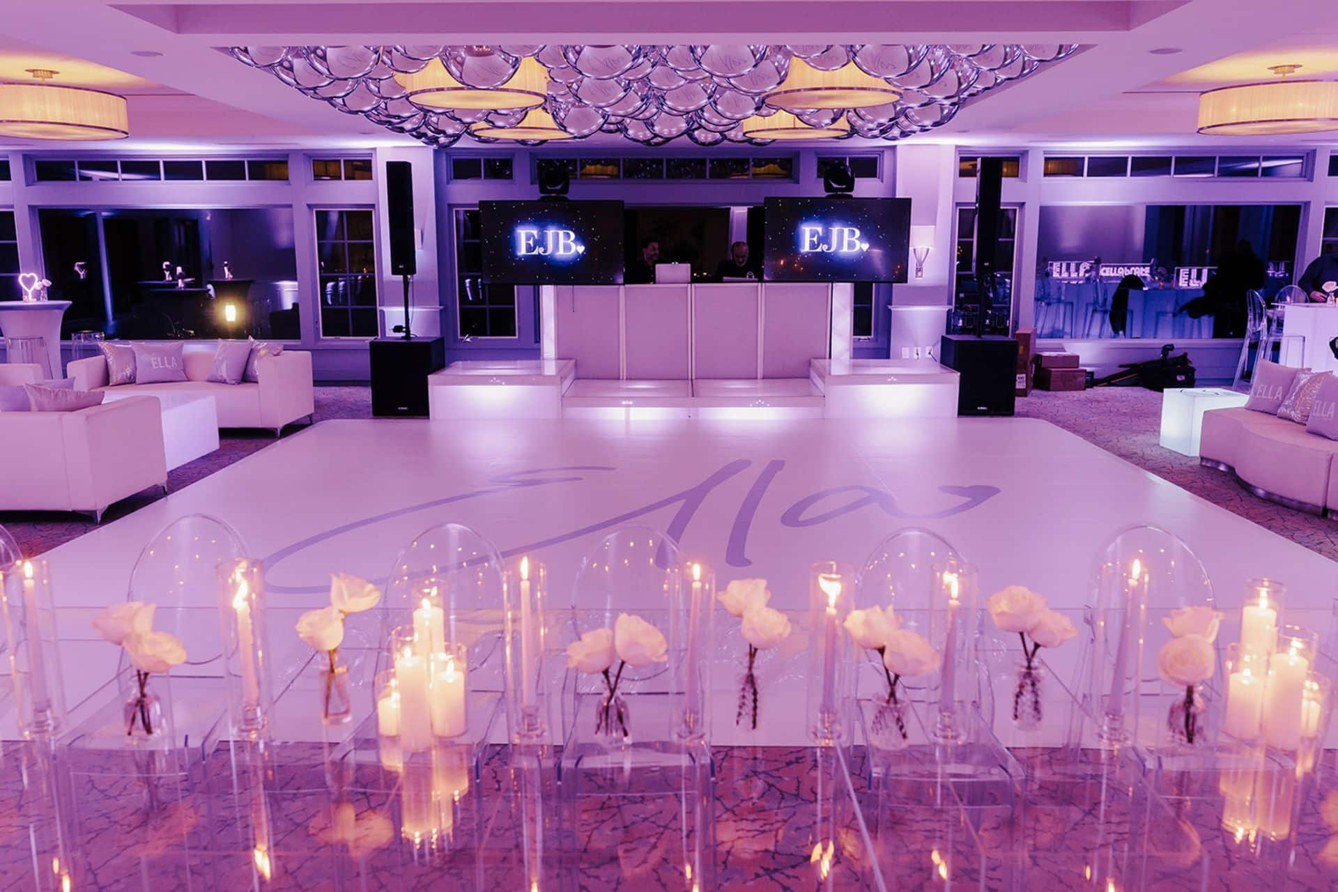 Custom Dance Floor Wrap for a Bat Mitzvah at Fairview Country Club