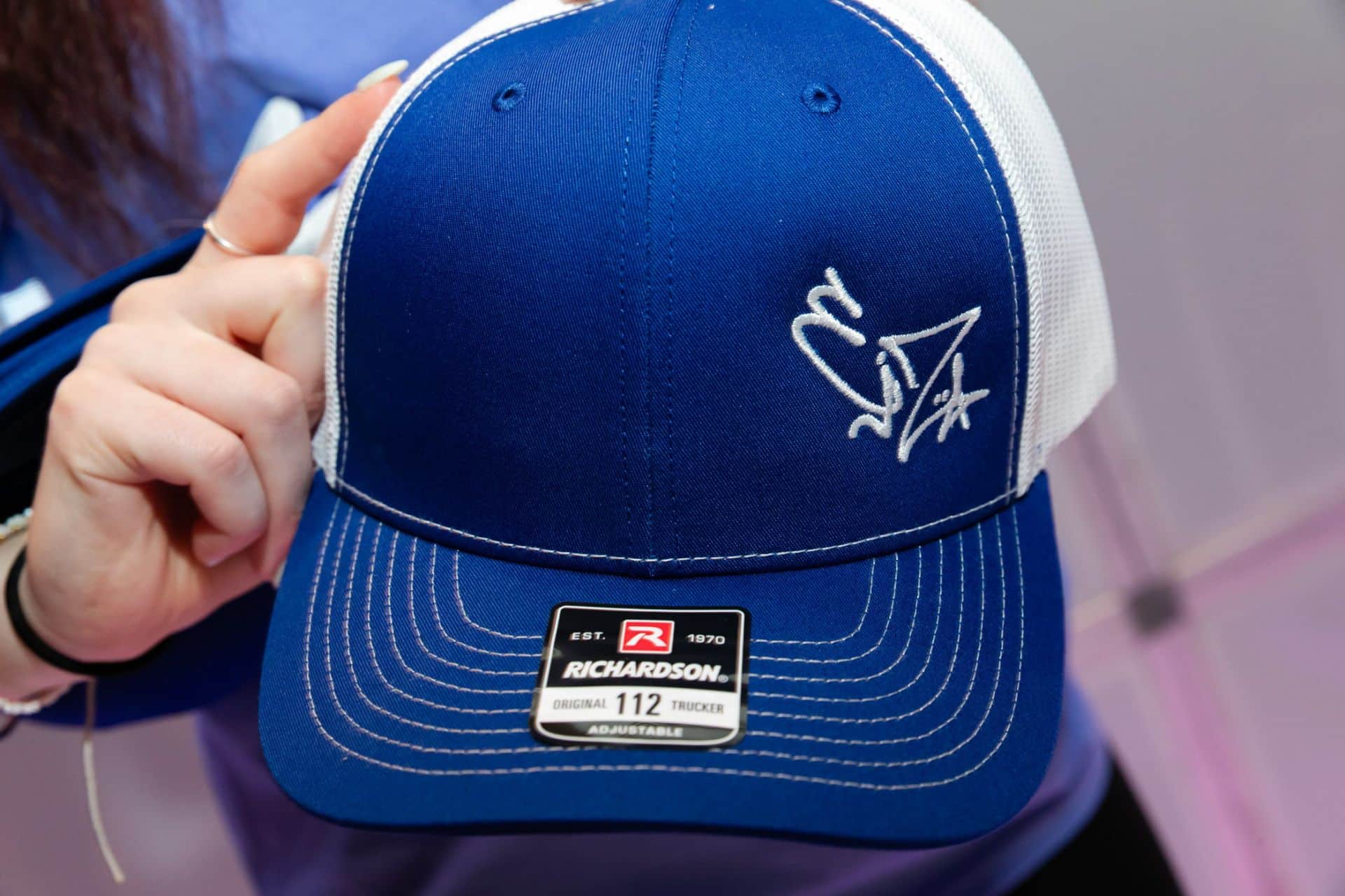 Royal Blue Trucker Hat for an Anime Themed Bar Mitzvah