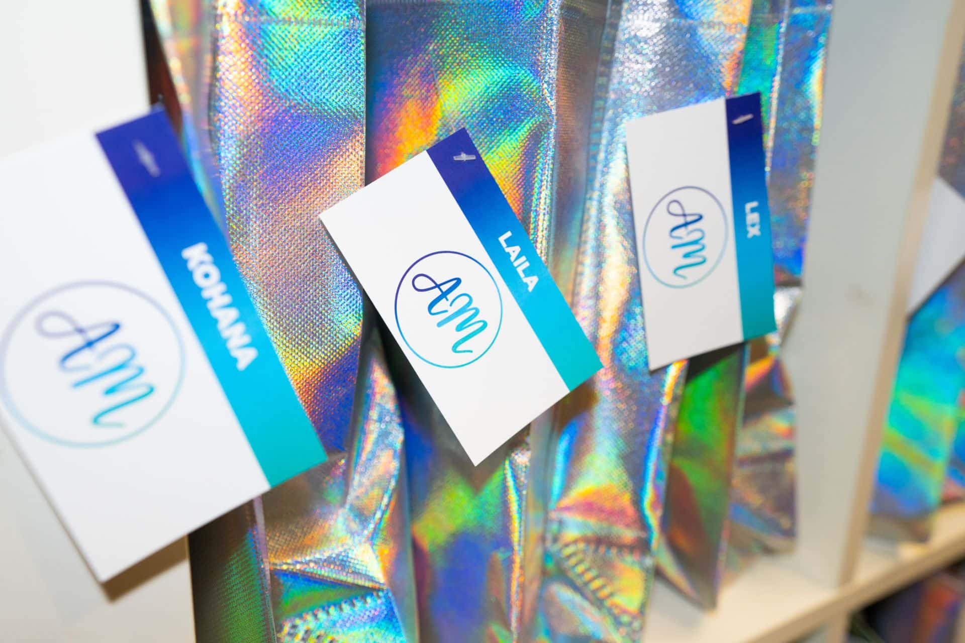 Ombre Bag & Tag for Under The Sea Theme Bat Mitzvah