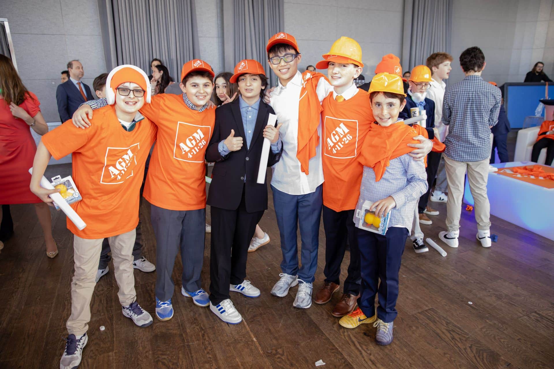 Custom Orange Tee Shirts for a Home Depot Themed Bar Mitzvah