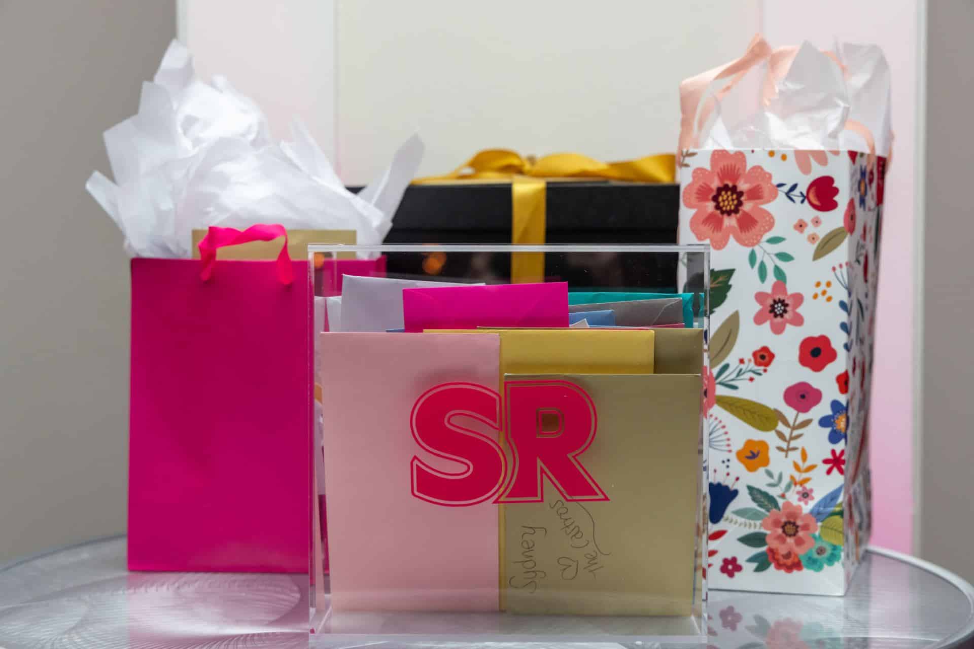 Custom Acrylic Gift Box with Decal for a Bat Mitzvah