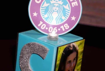 Starbucks Themed Lounge Centerpiece