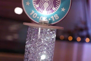 Starbucks Themed Lounge Centerpiece