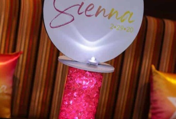 Neon Themed Logo Centerpiece