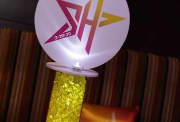 Neon Themed Logo Centerpiece