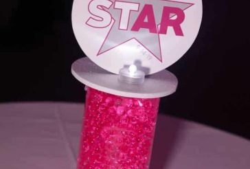 Star Themed Bat Mitzvah Centerpiece