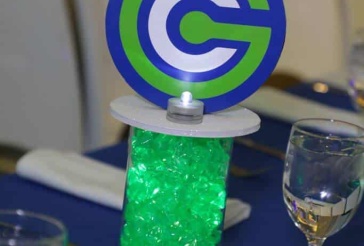 Bar Mitzvah Logo Lounge Centerpiece