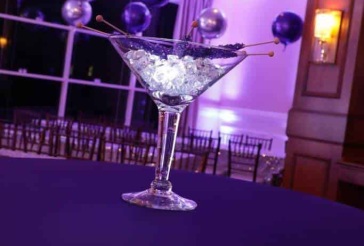 LED Martini Glass Lounge Centerpiece