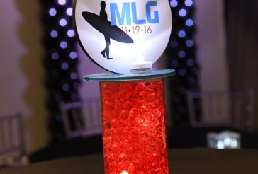 Surf Themed Logo Centerpiece