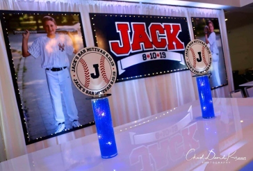 Baseball Themed Logo Centerpieces