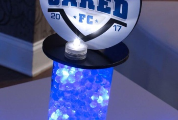 Soccer Themed Lounge Centerpiece