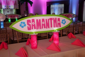 Surf Board Centerpiece