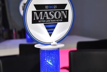 LED Logo Topper & Gems High Top Centerpiece