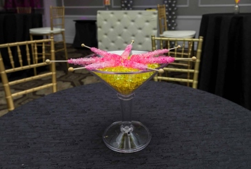 Martini Rock Candy Centerpiece