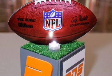 Mini Football Cube Centerpiece