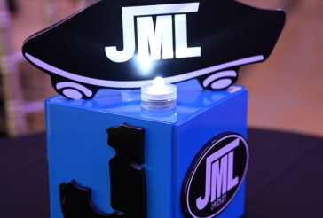 LED Skateboard Theme Custom Mini Cube Centerpiece