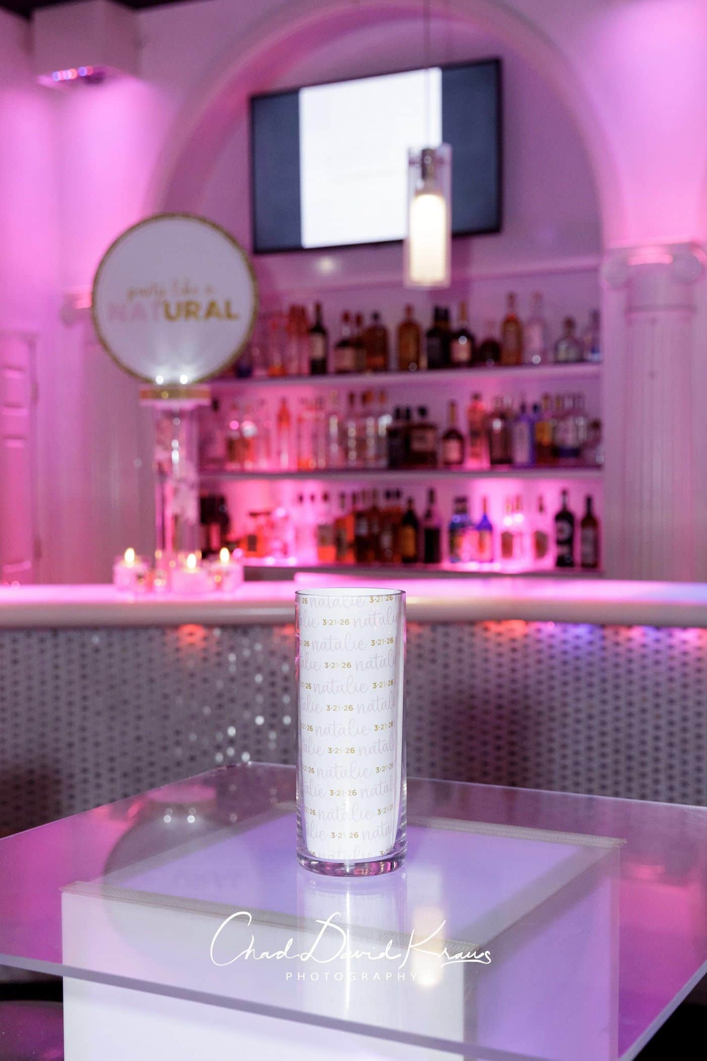 LED Wrapped Logo Vase