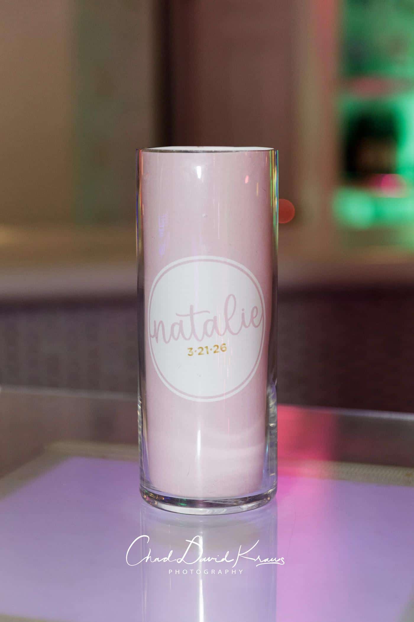 LED Wrapped Logo Vase